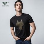 李治廷同款!Septwolves七匹狼 短袖T恤 男士时尚休闲修身印花T恤衫 2色可选