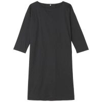 MUJI无印良品 女式 棉双罗纹七分袖连衣裙