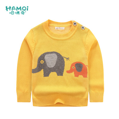 Hamqi哈咪奇 宝宝毛衣套头女婴儿针织衫外套儿童毛衣男童春秋韩版