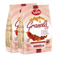 SANTE三特 进口即食混合果干谷物水果营养早餐草莓燕麦片干吃冲饮350g*2