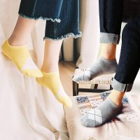 Tinsino纤丝鸟 女士短袜子时尚纯色船袜隐形袜春夏季低帮袜 5双