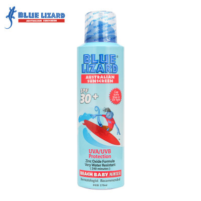BlueLizard蓝蜥蜴 海滩宝宝 防水防晒喷雾170ml 全身户外男女学生SPF30