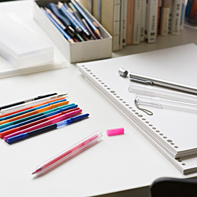 MUJI无印良品 RP油性笔用笔芯 亚克力轴 半透明