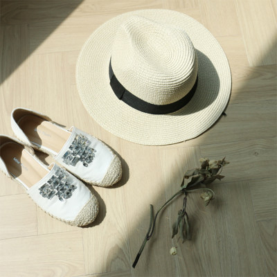 格调师 遮阳帽女草帽太阳帽夏天防晒紫外线沙滩帽出游百搭可折叠凉帽韩版