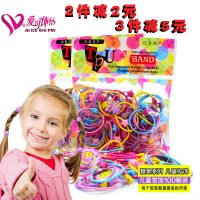 爱可饰品 韩版宝宝儿童花朵发圈发绳女童皮筋发饰头饰套装饰品发夹 50根