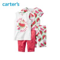 Carter's凯得史 女婴幼儿童装儿童睡衣全棉套装小猴子西瓜居家服4件套