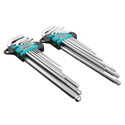 迈特 内六角扳手套装铬钒钢加长特长球头平头六角内梅花螺丝刀工具