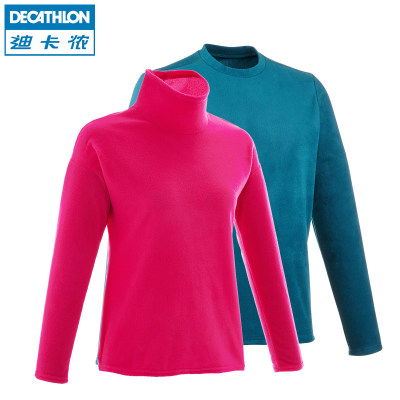 Decathlon迪卡侬 抓绒衣女男套头摇粒绒户外冲锋衣内胆QUECHUA F