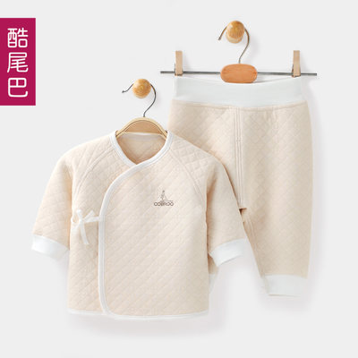 COBROO酷尾巴 新生儿衣服保暖内衣套装婴幼儿纯棉和尚服初生婴儿衣服纯全棉春秋