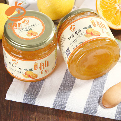 常柚乐 蜂蜜柚子茶500g*2瓶风味水果茶原装冲饮品果味茶 送木勺