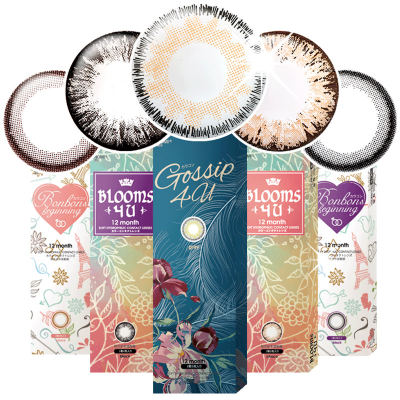 NOMI糯米 美瞳年抛大小直径混血小黑环韩国网红款隐形近视眼镜2片装