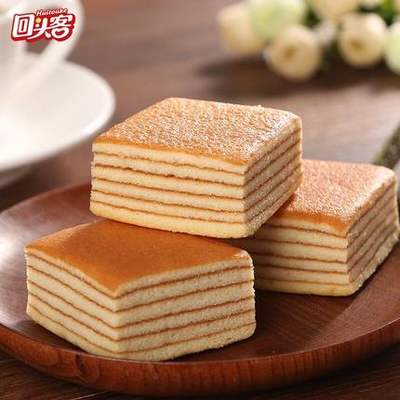 回头客 千层蛋糕500g营养早餐食品点心甜品整箱糕点礼盒