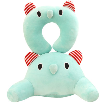 星盼 超柔u型枕头+腰枕两件套 护颈枕 颈椎枕午睡靠枕旅行飞机枕头