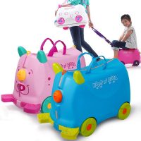 高盛 儿童行李箱可坐可骑可收纳玩具小孩卡通骑行箱宝宝户外旅行箱