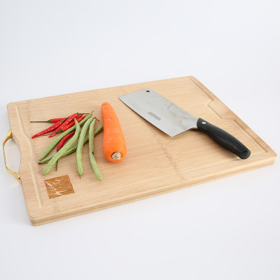 竹尚家 菜板实木砧板切菜板长方形加厚整竹案板大号擀面板刀板家用30.7*25*1.7cm