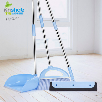 千享 魔术扫把簸箕套装组合家用软毛刮水扫地笤帚不沾头发魔法扫帚畚箕