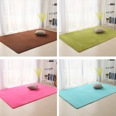 华秀地毯 珊瑚绒客厅茶几卧室床边沙发满铺榻榻米长方形现代简约地毯可定制