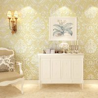 乐筑 欧式奢华无纺布壁纸3d立体浮雕精压大马士革卧室客厅背景墙纸环保10m