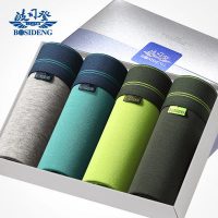 波司登 男士内裤男平角裤头青年中腰四角短裤底裤春冬季内裤4件装+送5双袜子