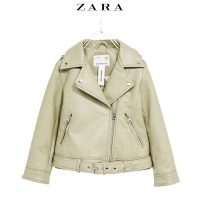 ZARA 季中折扣 童装 仿皮骑士外套 05070603526