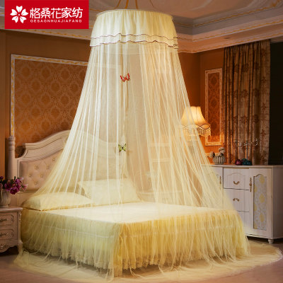 格桑花 韩式圆吊顶蚊帐家用蒙古包1.8m床公主风2宫廷1.2米双人2.2床幔1.5