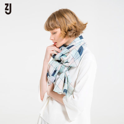 麻语者 新款2016女丝巾春夏秋季围巾薄款披肩纱巾格子长款防晒百搭潮沙滩