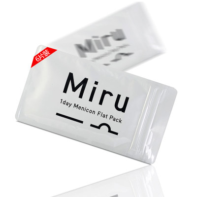 米如 隐形眼镜近视透明日抛男女水润无感高透氧薄进口6片+赠镜盒