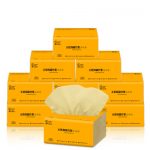 竹叶情 抽纸3层家用卫生纸餐巾纸原色竹浆不漂白本色抽取纸巾100抽*10包