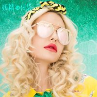 妖精的口袋 墨镜潮小辣椒明星款彩膜偏光太阳镜女士圆脸复古圆形反光大框眼镜