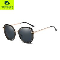 海豚 2017新品偏光太阳眼镜女士圆脸驾驶镜开车时尚大框彩膜潮墨镜