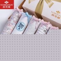 俞兆林 女士内裤纯棉中腰棉质面料全棉裆性感可爱学生无痕三角裤 5条