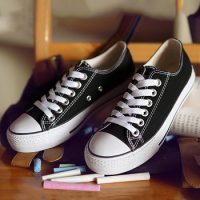 人本 经典情侣帆布鞋女夏低帮系带学生平底板鞋韩版平跟休闲小白鞋 6色可选