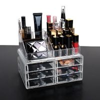 小米妈妈 大号透明抽屉式化妆品收纳盒化妆盒桌面收纳盒亚克力