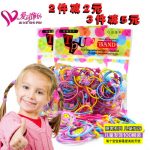 爱可饰品 韩版宝宝儿童花朵发圈发绳女童皮筋发饰头饰套装饰品发夹 50根