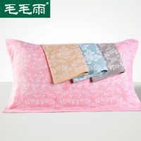 毛毛雨 枕巾纯棉一对高档正品纱布枕巾成人情侣枕头毛巾儿童枕巾 2条