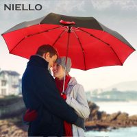 NIELLO奈洛 全自动折叠雨伞女超大双层三折雨伞男士长柄晴雨两用伞太阳伞