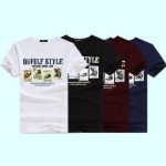 LDNBSDE蓝沙帝 夏季男士短袖T恤圆领纯棉印花韩版修身体恤青春潮流男装