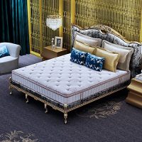 Slumberland斯林百兰 汉普顿宫 天然乳胶床垫 Bonnell整网有效护脊弹簧席梦思 贝卡特丝绸蛋白面料亲润肌肤 欧式豪华云垫层静音舒压 皇室宫廷提花纹180*200*25cm