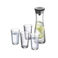 WMF 福腾宝 玻璃冷水壶家用玻璃过滤凉水壶0.75L水具套装