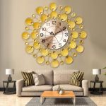 居乐尔 个性贝壳简约艺术挂表创意时钟现代钟表挂钟客厅石英钟静音20英寸