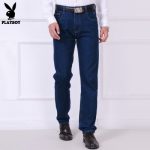 PLAYBOY花花公子 春夏款牛仔裤宽松直筒大码高腰深档中老年男裤休闲长裤子