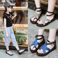 香鸟 2017夏季新款百搭中大童女童小女孩凉鞋韩版儿童宝宝公主鞋沙滩童鞋