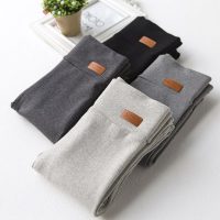 萱彩妮 春秋纯棉打底裤女外穿薄款百搭高腰显瘦黑色小脚裤紧身大码九分裤 多色可选