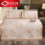 大红大紫 凉席冰丝席三件套1.8m床夏季1.5空调折叠单人竹1.2米学生宿舍席子