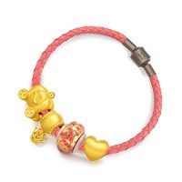 周生生 黄金 足金 Charme串珠系列Murano Glass手链 86034b