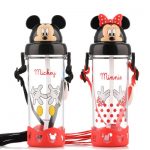 Disney迪士尼 水杯夏季宝宝防呛水瓶背带吸管杯子学饮杯塑料防漏儿童水壶