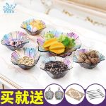 碧丽 欧式玻璃果盘创意现代客厅水果盘干果糖果盘简约茶几大号果盆