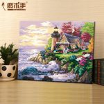 魔术手 diy数字油画人物动漫情侣抽象客厅风景花卉欧式大幅手绘画 40*50cm 多风格可选