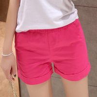 动感枫叶 2017短裤女夏 纯棉韩版糖果色大码宽松休闲显瘦松紧腰百搭
