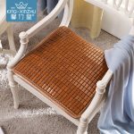 馨竹皇 麻将凉席坐垫夏季竹凉垫透气防滑办公室学生电脑椅坐垫餐椅垫 45*45cm